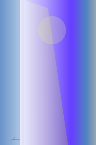 Abstract digital artwork with strong warm red and black vertical gradient bands, a soft, central circle, and a full-length transparent diagonal shape.
