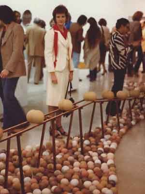 picture from opening night of 1980 exhibition at Westwood Clay National, Otis Parsons Gallery, Los Angeles, CA