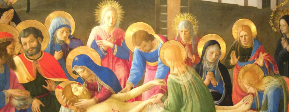 Detail of "The Deposition" by Fra Angelico, an altar piece housed in the San Marco Museum